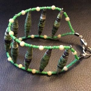 Handmade Paper Bead Bracelet